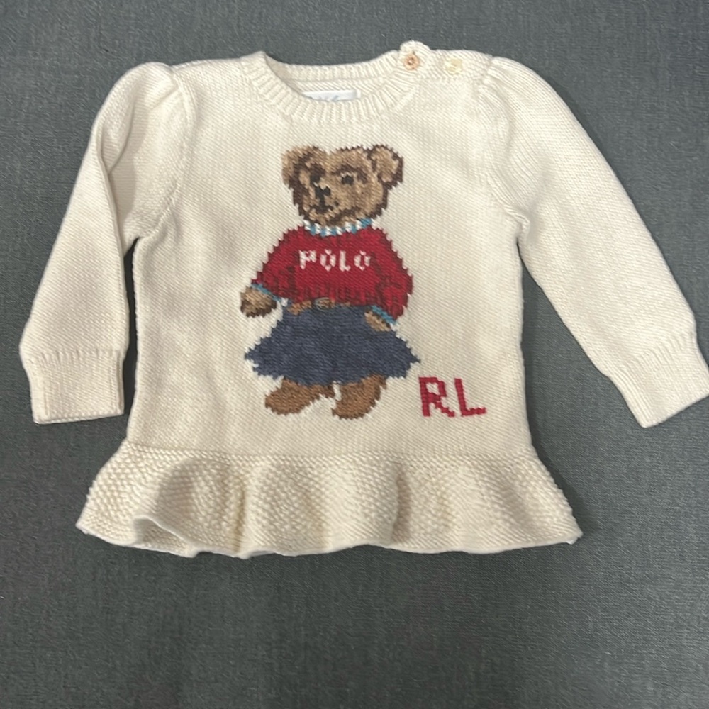 Polo Ralph Lauren baby girl size 9m sweater